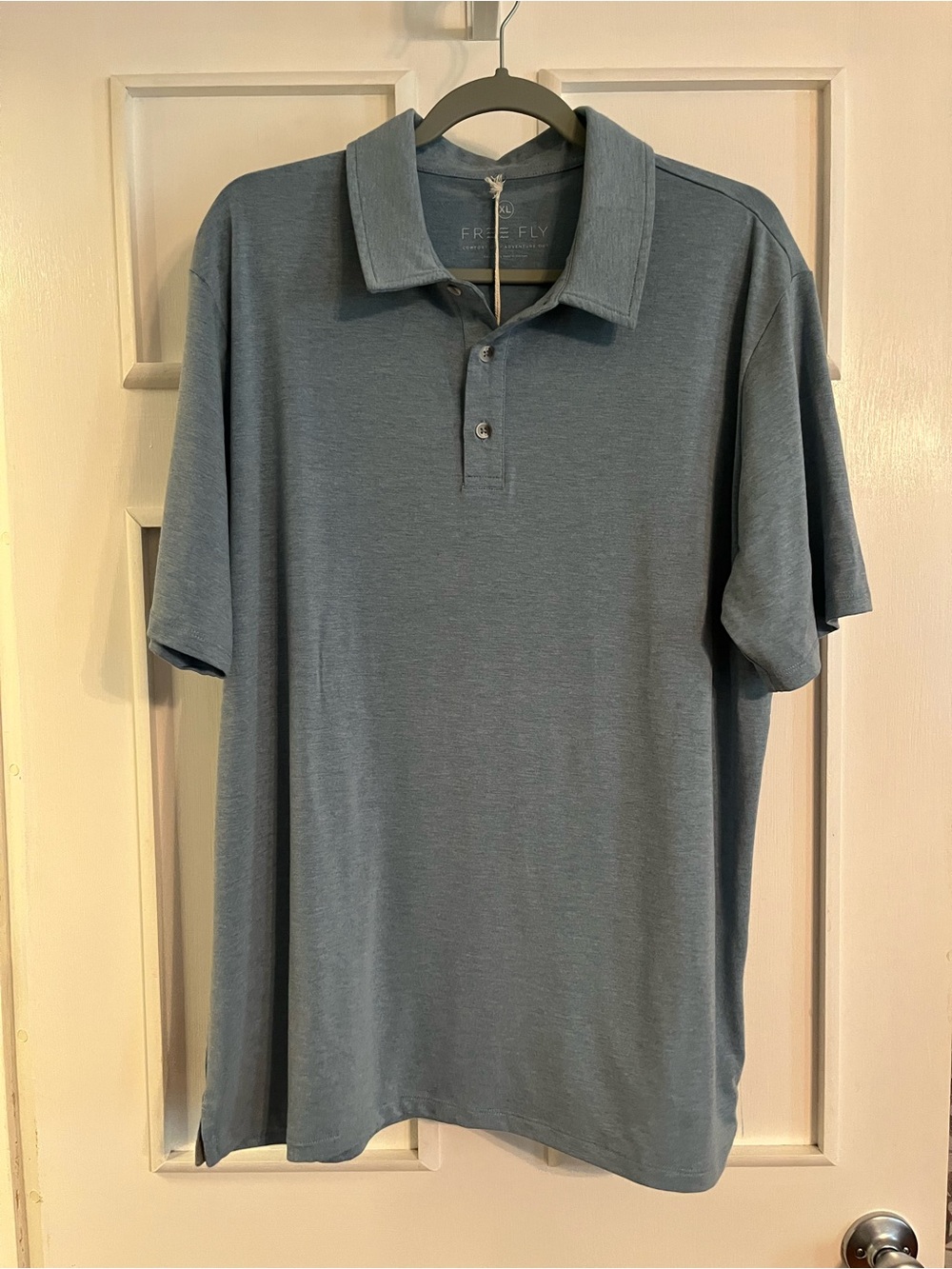 Men’s Short-Sleeve Polo in Slate Blue